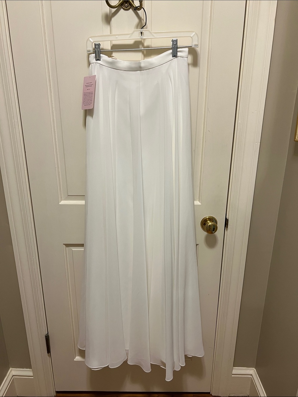 Jenny Yoo Hampton Women’s White Flowing Maxi Skirt